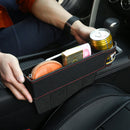 Detachable Car Seat Crevice Gap Storage Box Organizer Leather Cup Holder Double Sided Installation