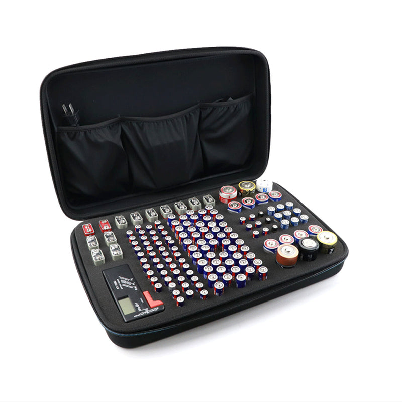 AA AAA Battery Charger Organizer Storage Bag Carrying Case Travel Battery Holder w/ Zipper