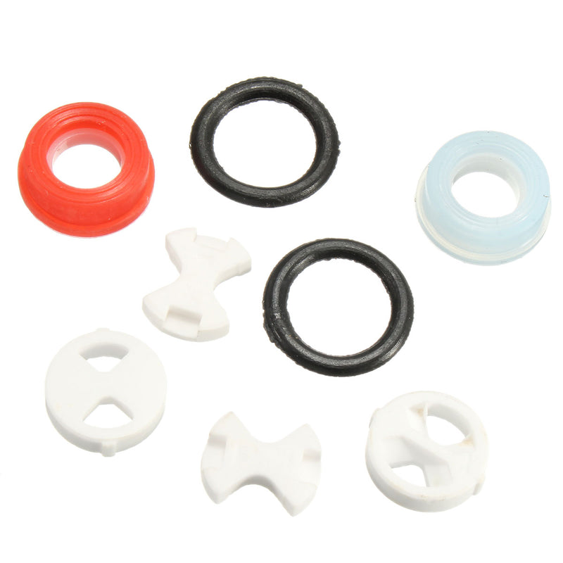 8Pcs Ceramic Disc Silicon Washer Insert Turn Replacement For Valve Tap