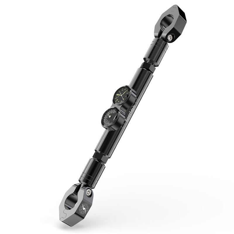 CNC Motorcycle Waterproof Noctilucent Modified Balance Bar With Clock And Thermometer
