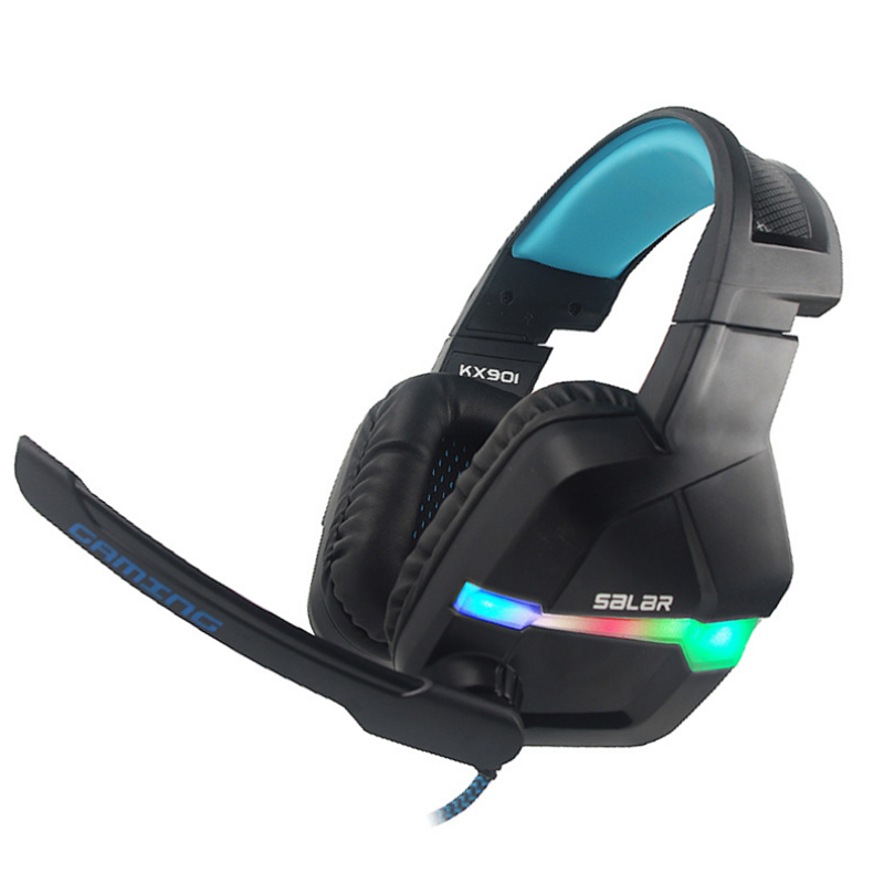 KX901 3.5mm + USB Wired Gaming Headphone LED Backlight Headset Stereo Deep Bass With Microphone for Computer Profession Gamer