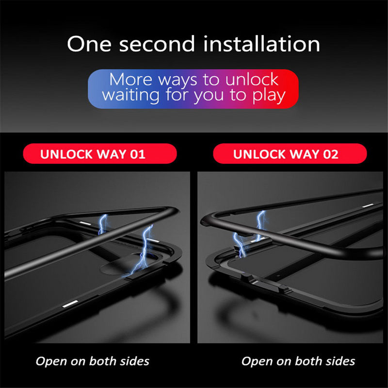 Bakeey Magnetic Adsorption Aluminum Alloy Tempered Glass Protective Case + 2 Packs Kisscase 10D Hydrogel Screen Protector For Samsung Galaxy S10 Plus