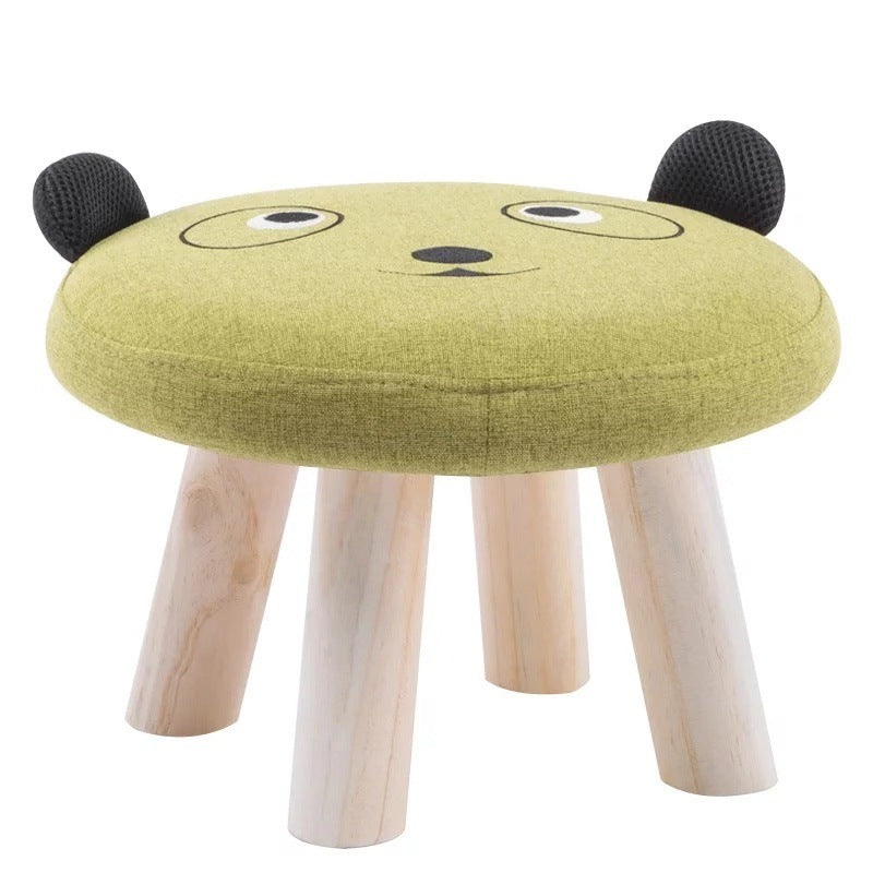 Baby Sofa Round Stool Solid Wooden Bear Chair Home Furniture