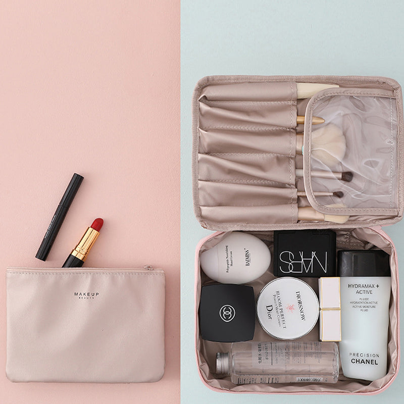 Womens Portable Square Cosmetic Makeup Storage Bag Travel Storage Bag Large Capacity Toiletries Storage Bag