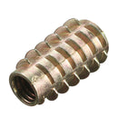 5Pcs M8x25mm Hex Drive Screw In Threaded Insert For Wood Type E