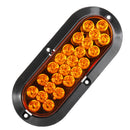6 Inch 24LED Car Tail Lights Oval Rear Turn Signal Indicator Lamp For Trailer Truck Caravan