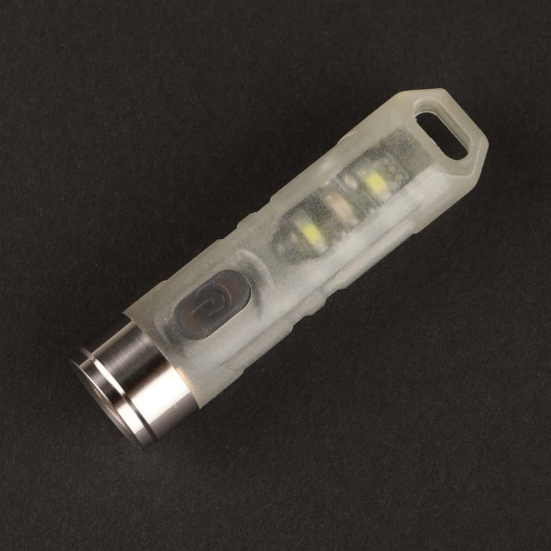 RovyVon Aurora A5 Glowing Signal USB Rechargeable EDC Flashlight Mini Keychain Light Powerful LED Torch High Lumen UV Light Red Lamp