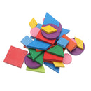 36Pcs Kids Wooden Pattern Blocks Set Geometric Shape Puzzle Jigsaw Toy