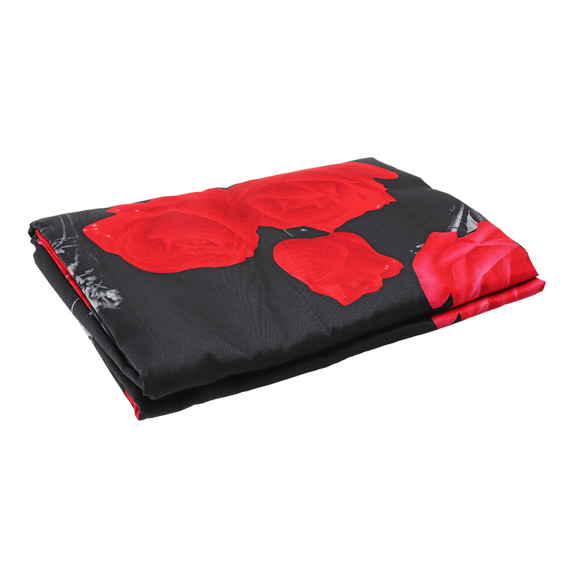 3D Printed Bedding Sets Bedclothes Red Rose Bed Sheet Cover With 2 Pillowcases