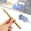 Drillpro 9.5mm Twist Step Drill Bit 3/8" Round/Hex Shank Drill for Woodworking Pocket Hole Jig