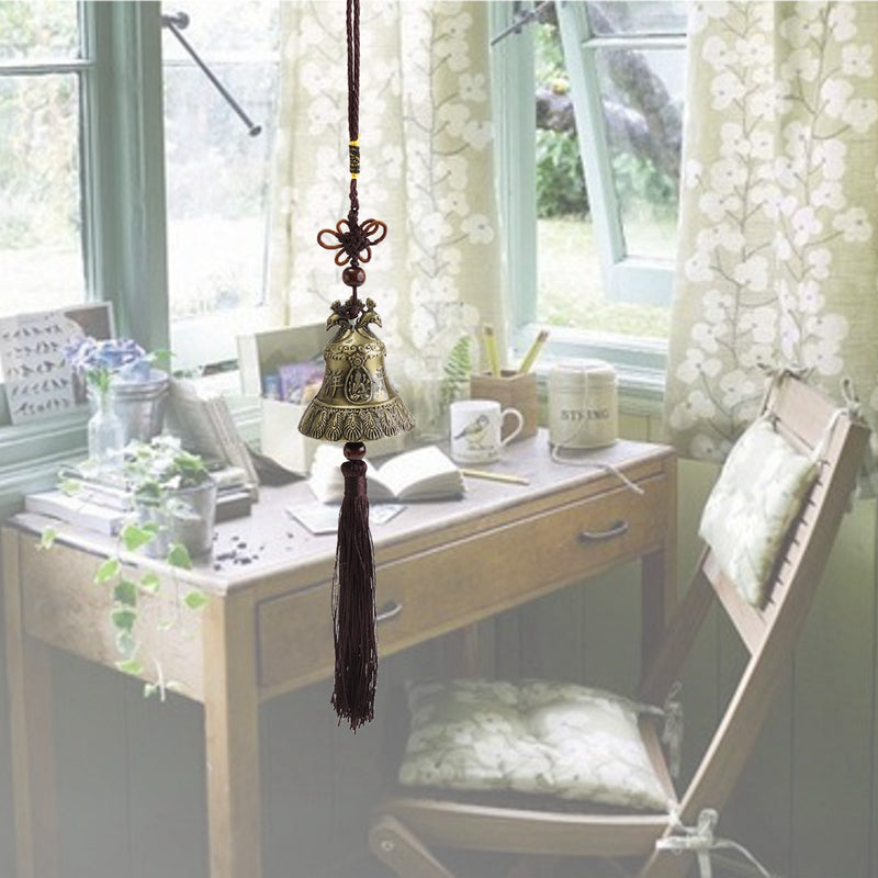 Chinese Wind Chime Peacock Single Bell Lucky Feng Shui Hanging Garden Decorations