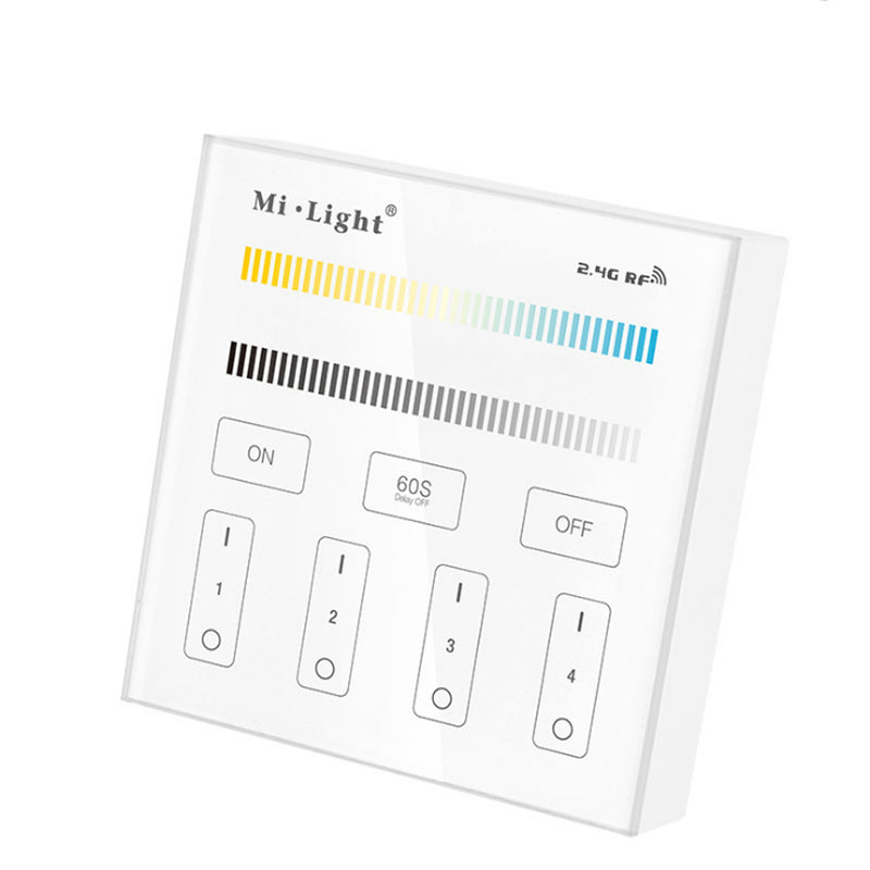 Milight B2 4-Zones Smart Panel Dimmer Controller Work With CCT LED Strip Light Floodlight Bulb