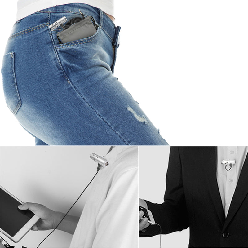 Yanmai R933 Lavalier Omnidirectional Condenser Microphone Clip-on Lapel Condenser Microphone For PC Phone iPad Camera Windows