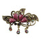 Women's Retro Colorful Zircon Rhinestone Flowers Hairpin Elegant Butterfly Hair Spring Clip