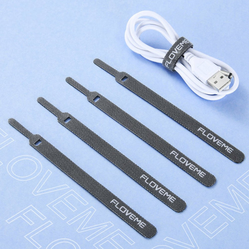 Floveme 20 PCS 14cm Long Strong Adhesive Cable Management Winder Wire Organizer Earphone Clip