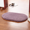 Mrosaa Soft Bath Mats Bedroom Bathroom Carpet Plush Mat Slip-Resistant Pad Oval Doormat Water Absorption Floor Mat