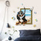 Miico Creative 3D Cartoon Summer Diving Dog Frame PVC Removable Home Room Decor Sticker