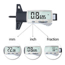 Digital Tread Depth Gauge 0-25.4mm/0.01mm Metric/Inch/Fraction Big LCD Display Caliper Wheel Tread Depth Meter Measuring Tools