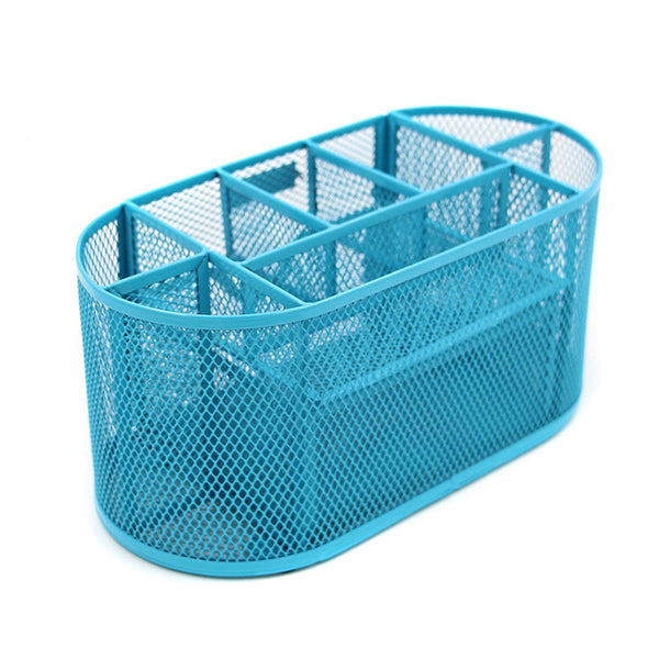 Honana HN-B26 Mesh Desk Organizer Oval Desktop Storage Box Pencil Stationary Holder
