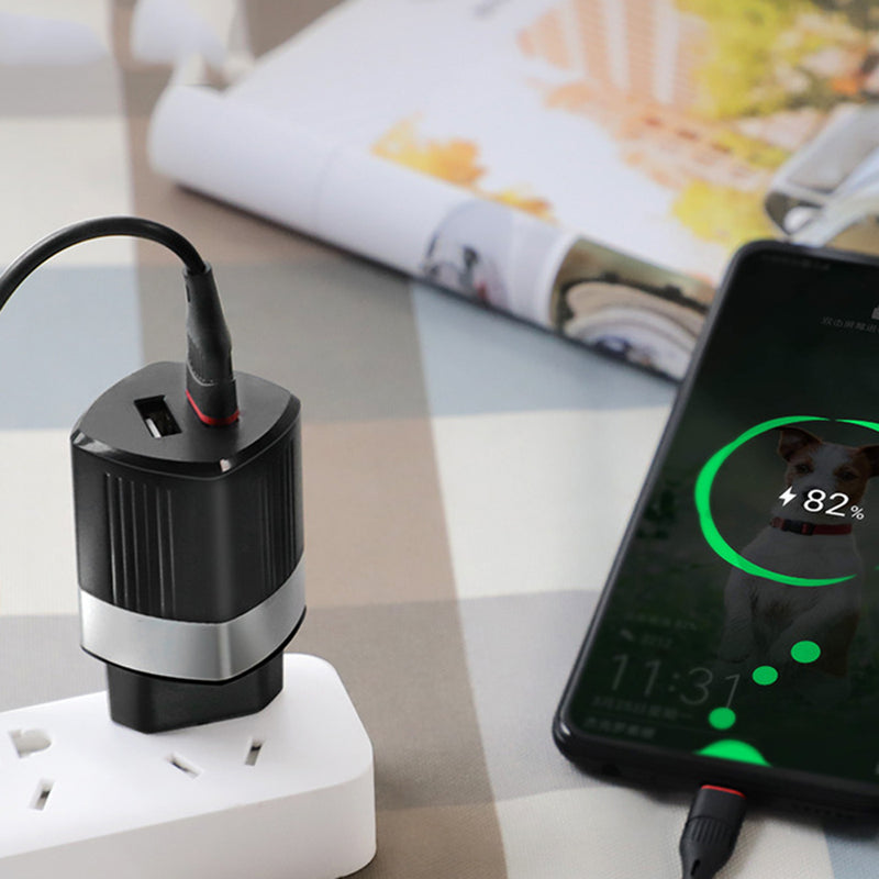 Hoco 2.4A Dual USB Port Fast Charging Charger EU Plug Adapter For iPhone X XS Max Xiaomi Mi9 S9 S10 S10+