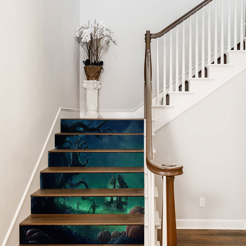 Miico LT012 Halloween Stciker Stair Sticker Horror Wall Sticker Removable Sticker