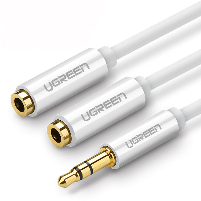 Ugreen 3.5mm Headphone Splitter Audio Cable Male to 2 Female Jack 3.5mm Splitter Adapter Aux Cable for iPhone for Samsung MP3 Player