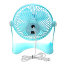 Rechargeable 7 inch Cooling Fan 5V Aluminum Leaf USB Fan Plastic Handy Small Desk Desktop Mini Fan