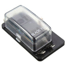 4 Way Side Terminal Bussed Power Blade Fuse Box Block Holder with Cover for Car