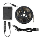 2M SMD5050 USB Battery Powered RGB Waterproof 60LEDs Black Base Strip Light DC5V