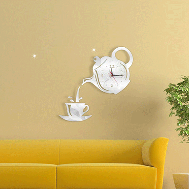 Emoyo ECY018 DIY Creative Teapot Head Wall Clock Animal Wall Clock For Home Office Decorations