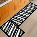 2Pcs Kitchen Floor Carpet Non-Slip Area Rug Bathroom Door Floor Mat Set