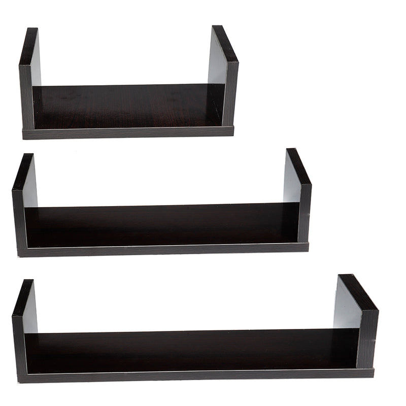 60X15cm High Gloss U-shaped Wall Shelf Bracket Floating Shelves Home Decorative Cube