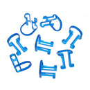 50pcs Disposable Cotton Roll Holder Blue Clip For Teeth Clinic Isolator Dental Tools