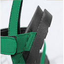 Women Black Thick Flat With Sandals Students Rome Fashion Pregnant PU Rubber Shoes