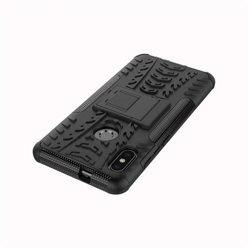 Bakeey Armor Shockproof Holder Dual Rugged Silicone+PC Protective Case For Xiaomi Redmi Note 5