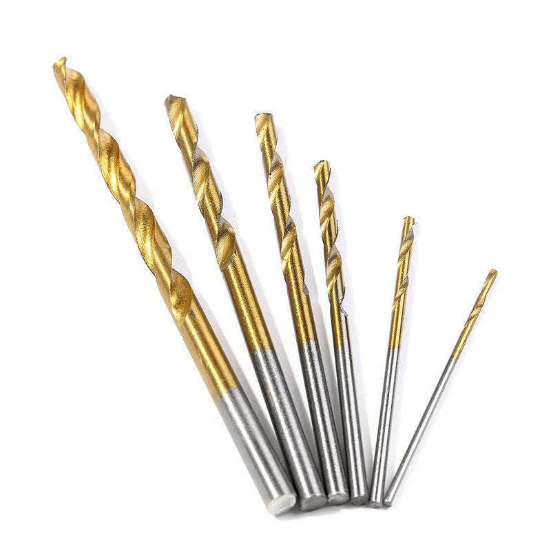 55Pcs 1.0-3.5mm HSS Twist Drill Bit Set High Speed Steel Titanium Coated Wood Drill Bits