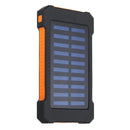 LED Compass Waterproof 6000mAh 2 USB Portable Solar Battery Charger Solar Power Bank Climbing Hook
