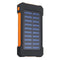 LED Compass Waterproof 6000mAh 2 USB Portable Solar Battery Charger Solar Power Bank Climbing Hook