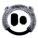 3Pcs 37-38cm Long Wool Plush Car Steering Wheel Covers Winter Warm Cushion Universal