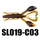 SeaKnight SL019 6pcs 10g 101.5mm/4'' Soft Fishing Lure Worm Swinging Tail Fishing Bait
