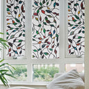 46x100cm Window Film Sticker Leaf Stained Glass Static DIY Home Decorations