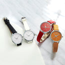 SHENGKE SK K0116 Fashion Simple Dial Conspicuous Leather Strap Women Quartz Watch