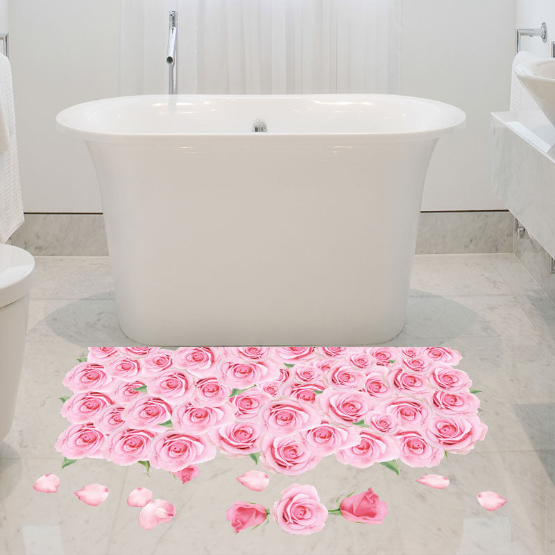 Miico FX82023 3D Rose Decorative Sticker Floor Sticker Bathroom Sticker Wall Sricker DIY Sticker