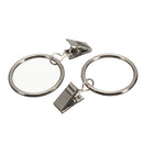 40pcs Metal Window Bathroom Curtain Clips Rings Pole Rod Voile Drapery 32mm Inner Diameter