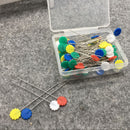 50Pcs Sewing Accessories Patchwork Pins Flower Sewing Pin Fixed Color Positioning Needle With Box