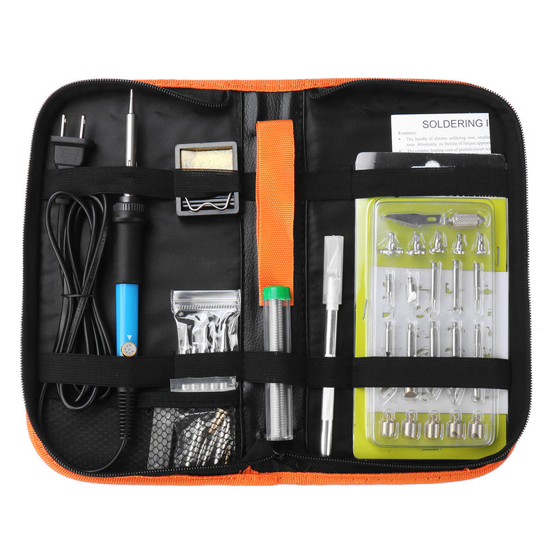 50Pcs 110V 60W Wood Burning Pen Set Stencil Soldering Tips Tools Pyrography Kit