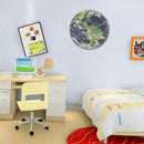 3D Night Glow Luminous Earth Continents Wall Clock Silent Home Wall Decoration