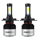 NightEye S2 COB LED Car Headlights 9005 9006 H4 H7 H11 H1 Bulbs Fog Lamps 72W 9000LM 6500K 2PCS