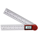 Drillpro 2 in 1 200/300mm Transparent Digital Angle Ruler 360 LCD Display Inclinometer Electron Goniometer Protractor Angle Finder Meter Inch Metric Ruler Measuring Tool