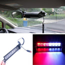 Car LED RGB 16 Color Solar Remote Control Warning Emergency Strobe Light  Anti-tailing 12V 8W